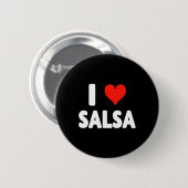 Ik hou van Salsa Heart Dance Dancing Studio Mex Ronde Button 5,7 Cm (Voorkant /achterkant)
