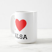 Ik hou van salsa koffiemok (Voorkant links)