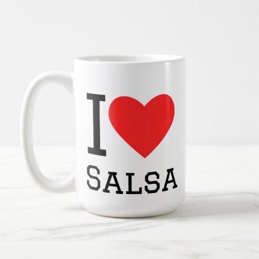 Ik hou van salsa koffiemok (Links)