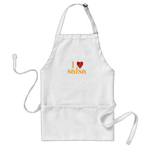 Ik hou van Salsa Swirl Heart, Latijnse dansende Aa Standaard Schort
