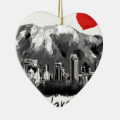 Ik hou van Salt Lake City Keramisch Ornament (Rechts)