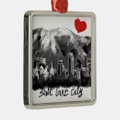 Ik hou van Salt Lake City Metalen Ornament (Rechts)
