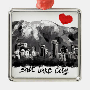 Ik hou van Salt Lake City Metalen Ornament
