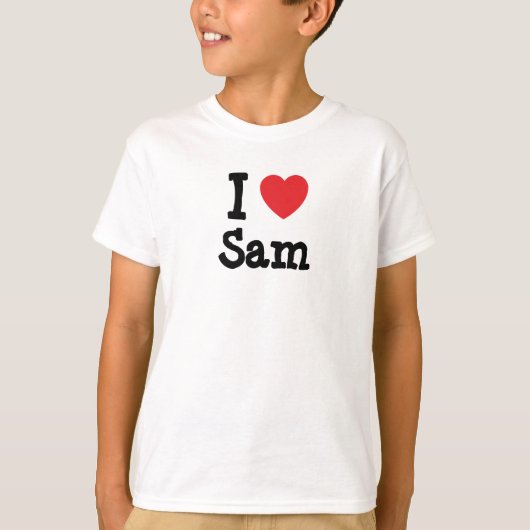 Ik hou van Sam hart T-Shirt (Voorkant)