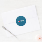 Ik hou van sam ronde sticker (Envelop)