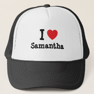 Ik hou van Samantha hart T-Shirt Trucker Pet