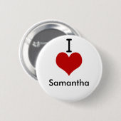 Ik hou van Samantha Ronde Button 5,7 Cm (Voorkant /achterkant)