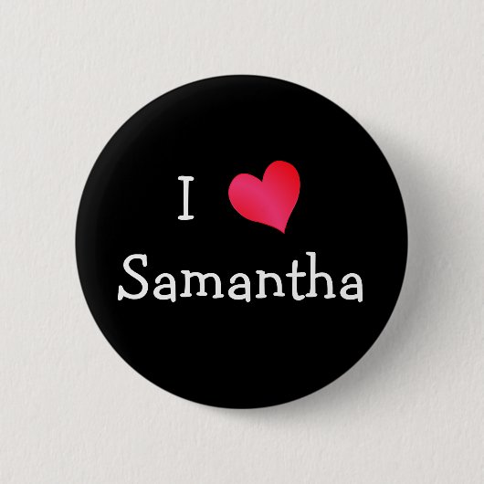 Ik hou van Samantha Ronde Button 5,7 Cm (Voorkant)
