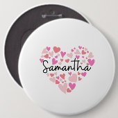 Ik hou van Samantha Ronde Button 6,0 Cm (Voorkant /achterkant)