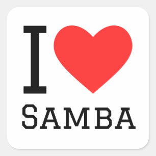 Ik hou van samba vierkante sticker