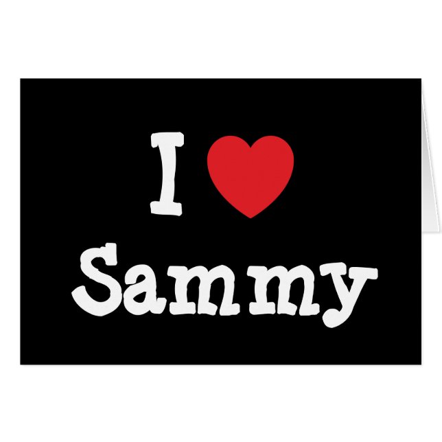 Ik hou van Sammy hart T-Shirt (Voorkant Horizontaal)