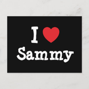 Ik hou van Sammy hart T-Shirt Briefkaart