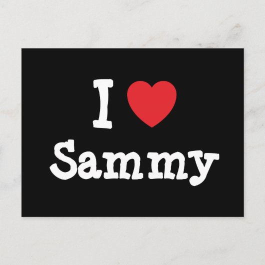 Ik hou van Sammy hart T-Shirt Briefkaart (Voorkant)