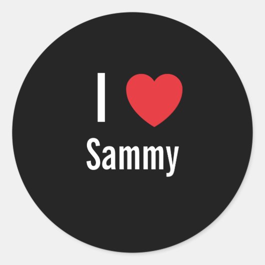 Ik hou van Sammy Ronde Sticker (Voorkant)