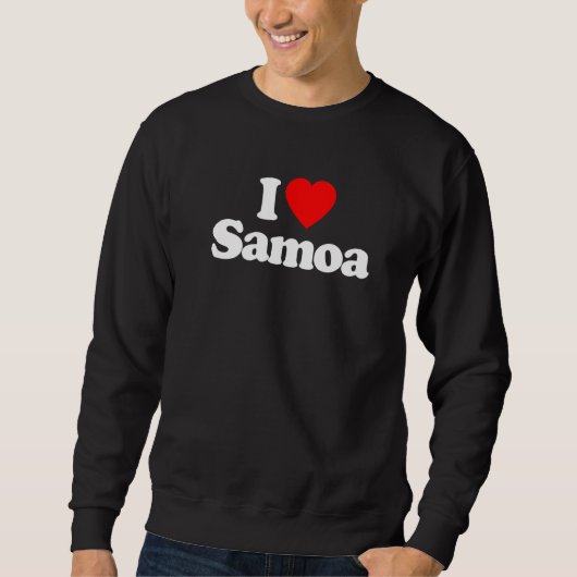 Ik hou van Samoa Heart Funny Trui (Voorkant)