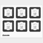 Ik hou van Samoyeds - hondenschattig hart Sammie Vierkante Sticker (Vel)