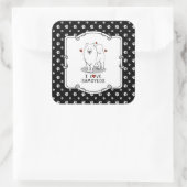 Ik hou van Samoyeds - hondenschattig hart Sammie Vierkante Sticker (Tas)