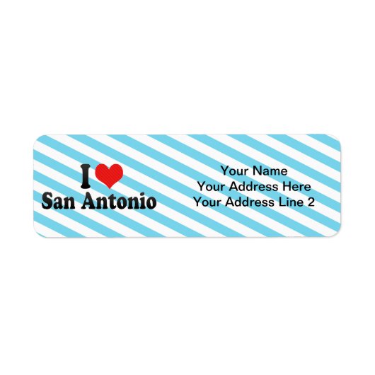 Ik hou van San Antonio Etiket (Voorkant)