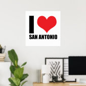 Ik hou van San Antonio Poster (Thuiskantoor)
