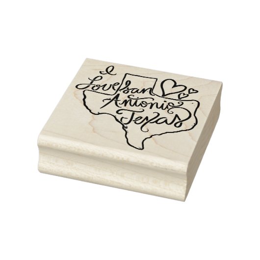 Ik hou van San Antonio Texas Rubberstempel (Stempel)