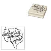 Ik hou van San Antonio Texas Rubberstempel (Gestempeld)