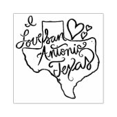Ik hou van San Antonio Texas Rubberstempel (Afrduk)