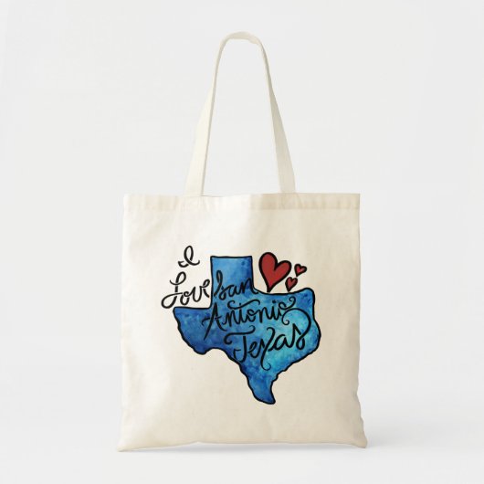 Ik hou van San Antonio Texas Tote Bag (Voorkant)
