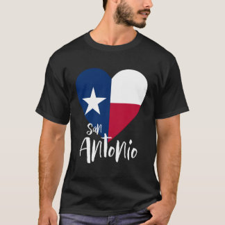 Ik hou van San Antonio Texas Tx Flag Lonestar Hear T-shirt