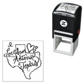 Ik hou van San Antonio Texas Zelfinktende Stempel (In situ)