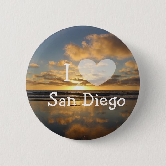 Ik hou van San Diego California Button (Voorkant)