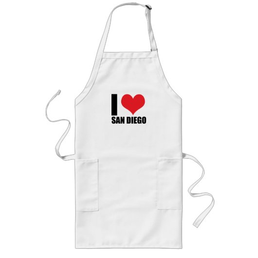 Ik hou van San Diego Lang Schort (Voorkant)