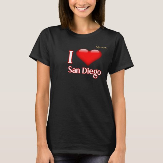 Ik hou van San Diego T-shirt (Voorkant)
