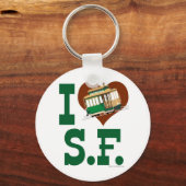 Ik hou van San Francisco Cable Cars Sleutelhanger (Voorkant)