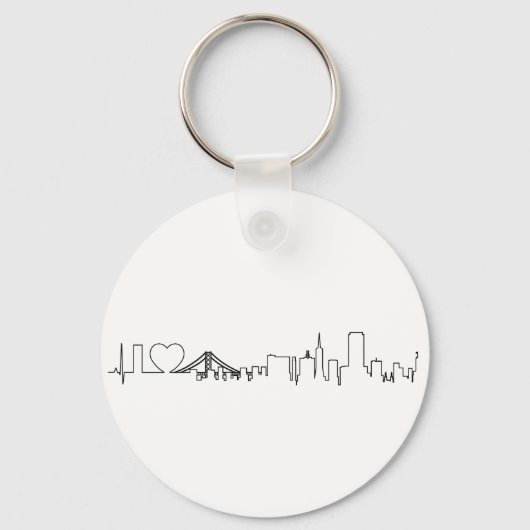 Ik hou van San Francisco in een uitzonderlijke ecg Sleutelhanger (Voorkant)