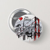 Ik hou van San Francisco Ronde Button 5,7 Cm (Voorkant /achterkant)