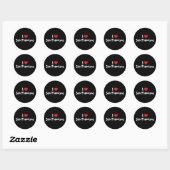 Ik hou van San Francisco Ronde Sticker (Vel)