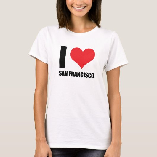 Ik hou van San Francisco T-shirt (Voorkant)