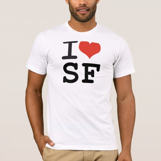 Ik hou van San Francisco T-shirt (Voorkant)