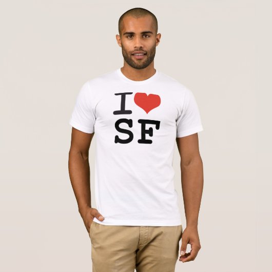 Ik hou van San Francisco T-shirt (Voorkant volledig)