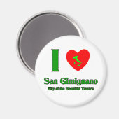 Ik hou van San Gimignano Italië Magneet (Voorkant / Achterkant)