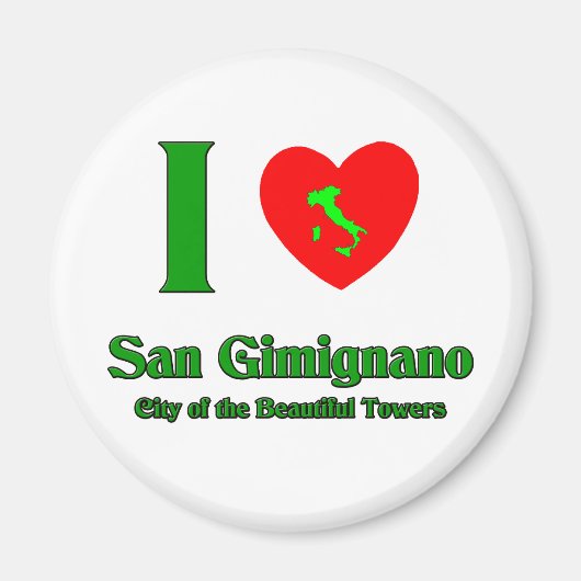 Ik hou van San Gimignano Italië Magneet (Voorkant)