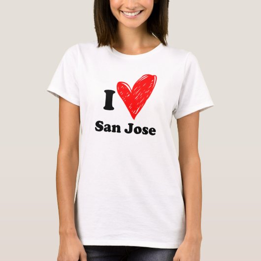 Ik hou van San Jose T-shirt (Voorkant)
