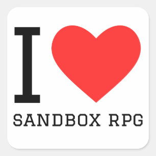 Ik hou van sandbox rpg Square Stickers