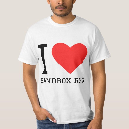 Ik hou van sandbox rpg Square Stickers T-shirt (Voorkant)