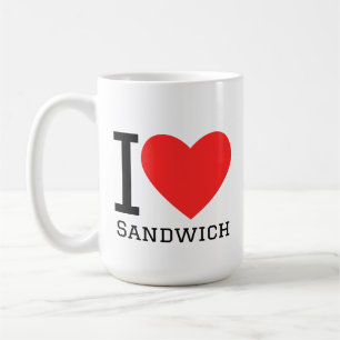 Ik hou van sandwich koffiemok