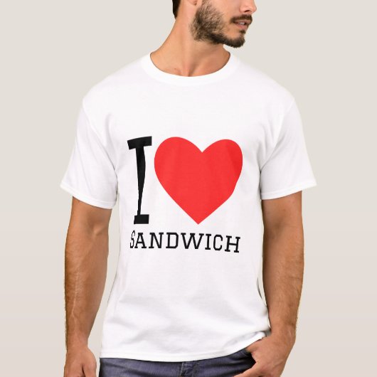 Ik hou van sandwich t-shirt (Voorkant)