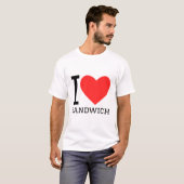 Ik hou van sandwich t-shirt (Voorkant volledig)