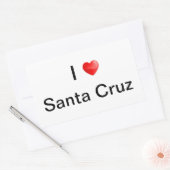 Ik hou van Santa Cruz Rechthoekige Sticker (Envelop)