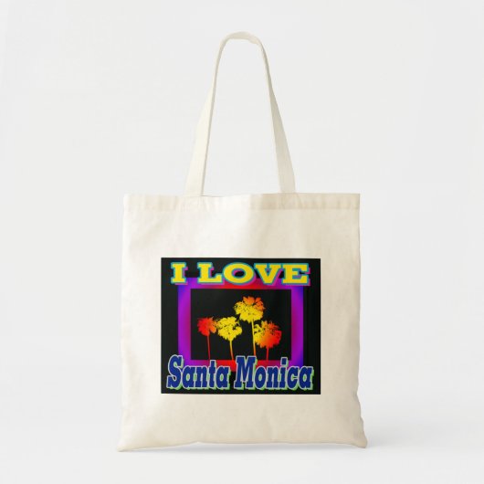 Ik hou van Santa Monica Palm Trees in de Doos. Tote Bag (Voorkant)