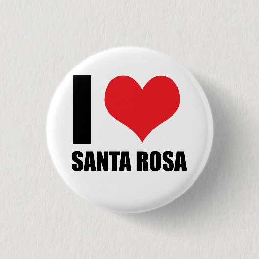 Ik hou van Santa Rosa Ronde Button 3,2 Cm (Voorkant)